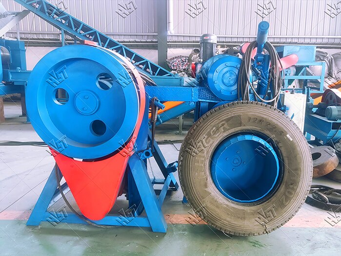 New tire cutting machine
