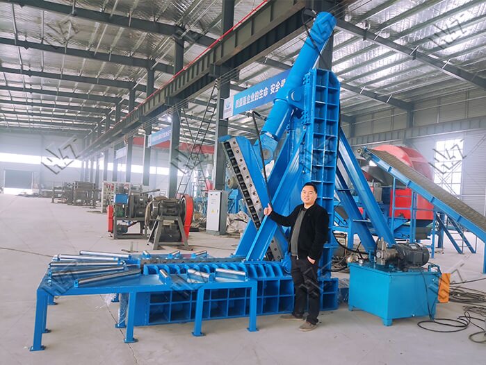 OTR tire cutting machine